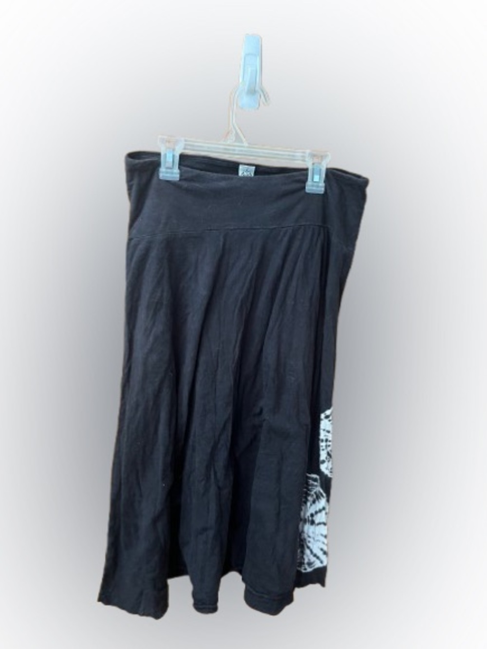 Vintage Prana Black and White Tie Dye Skirt